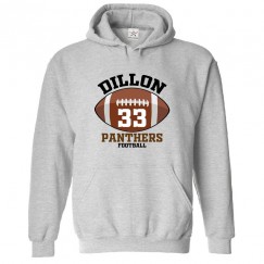 Dillon 33 Panthers Football Classic Unisex Kids and Adults Pullover Hoodie						 									 									